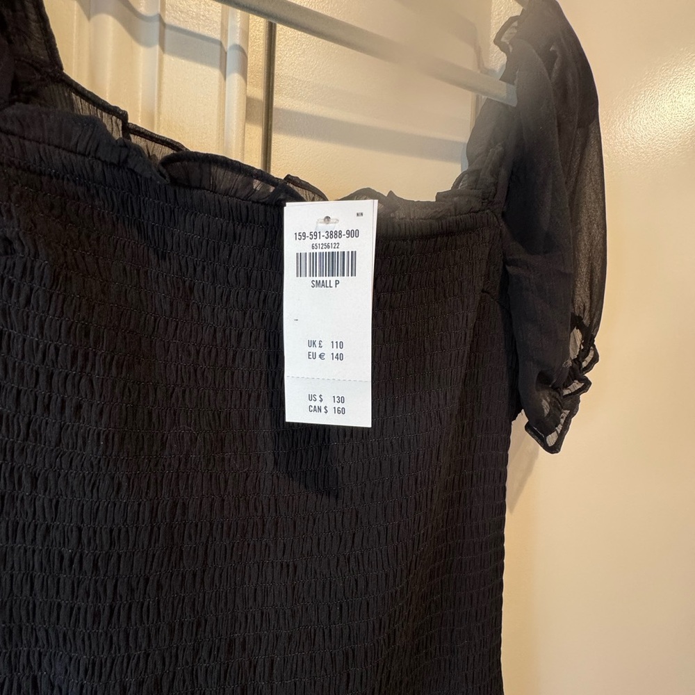 Abercrombie & Fitch Black Midi Dress